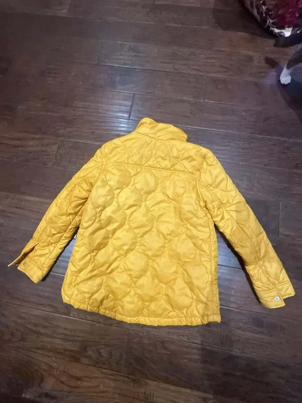 Urban Republic Girls‎ Quilted Snap Button Lightweight Jacket Mustard Yellow